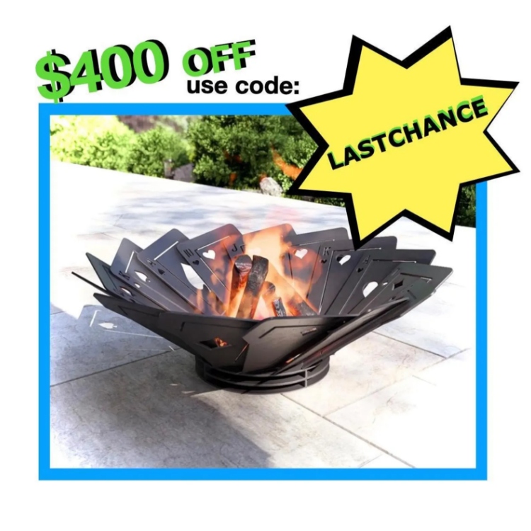 Modern Steel Hot Hand Fire Pit- Wood-Burning or Gas - Made in USA