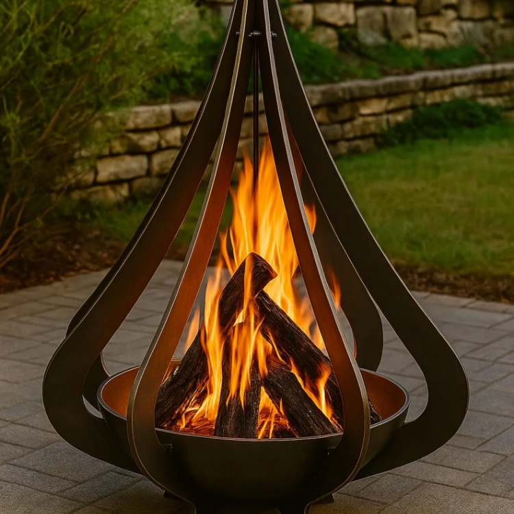 XXL Wood-Burning Fire Pit- 6'4 Tall, Made in USA